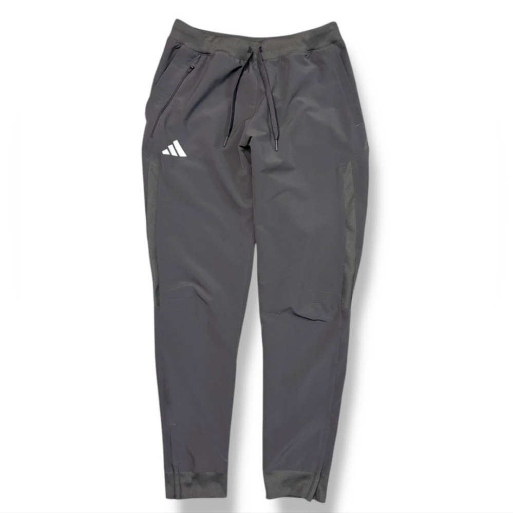 ADIDAS Grey Ankle Zip Pull On Training JoggersPull on style